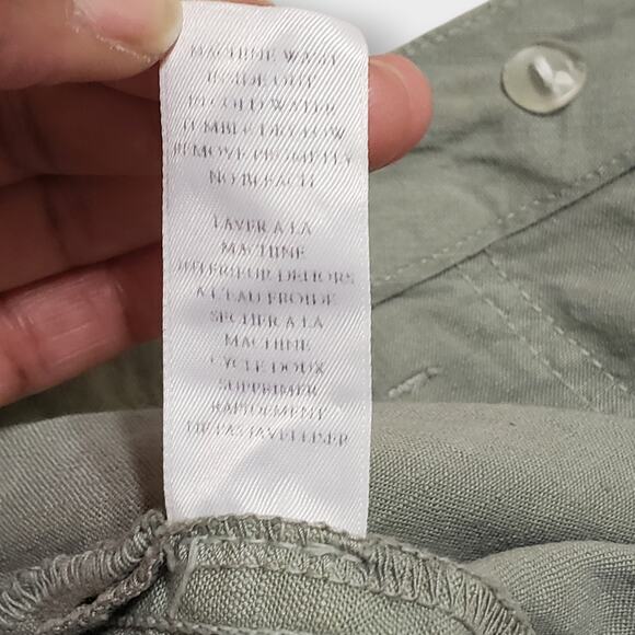 Frank & Eileen Jameson Utility Jogger Sage Green Cotton Flax Stretch Sz 10 - Picture 7 of 11